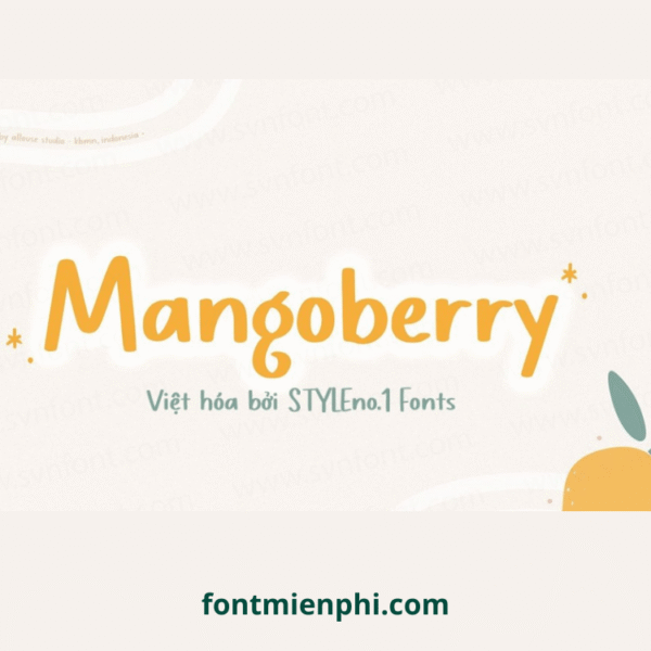 Việt hóa font SVN Mangoberry