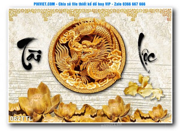 File PSD vector tranh tài lộc mẫu số 062TTL