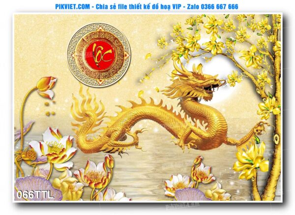 File PSD vector tranh tài lộc mẫu số 066TTL