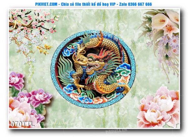 File PSD vector tranh tài lộc mẫu số 070TTL