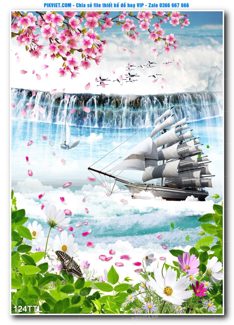 File PSD vector tranh tài lộc mẫu số 124TTL