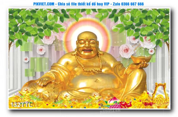 File PSD vector tranh tài lộc mẫu số 132TTL