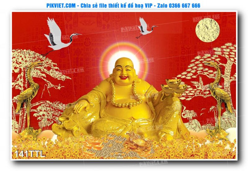 File PSD vector tranh tài lộc mẫu số 141TTL