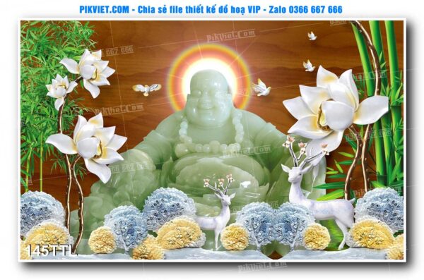 File PSD vector tranh tài lộc mẫu số 145TTL