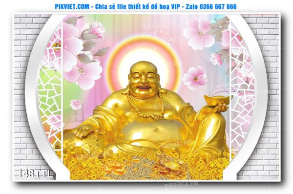 File PSD vector tranh tài lộc mẫu số 148TTL