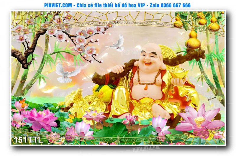 File PSD vector tranh tài lộc mẫu số 151TTL
