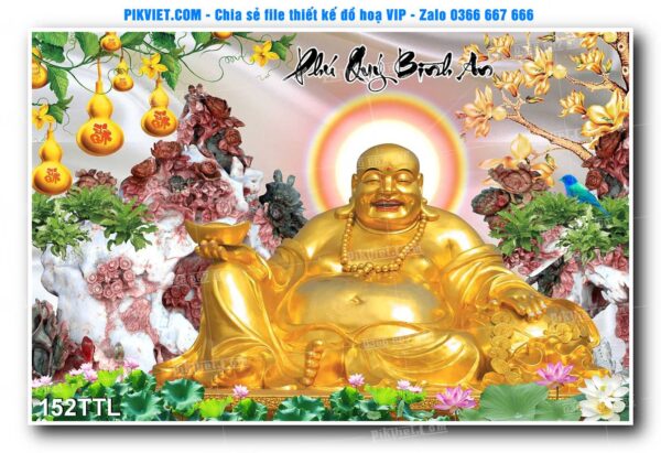 File PSD vector tranh tài lộc mẫu số 152TTL