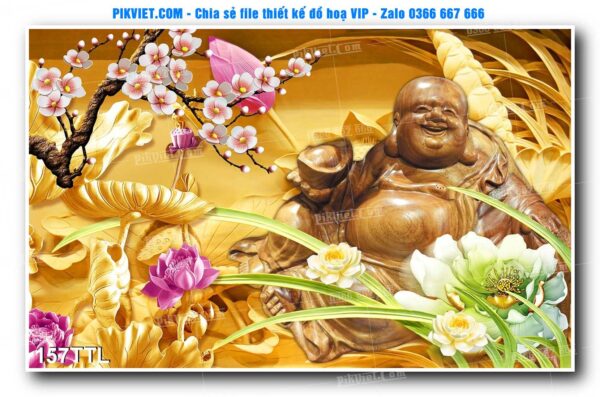 File PSD vector tranh tài lộc mẫu số 157TTL