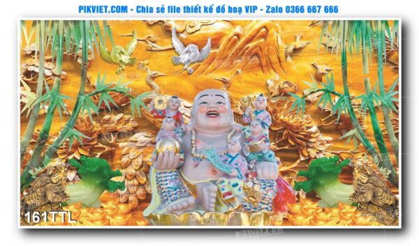File PSD vector tranh tài lộc mẫu số 161TTL