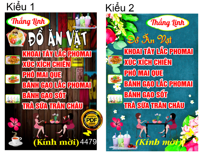 Market biển vẫy Đồ Ăn Vặt Thắng Linh file corel