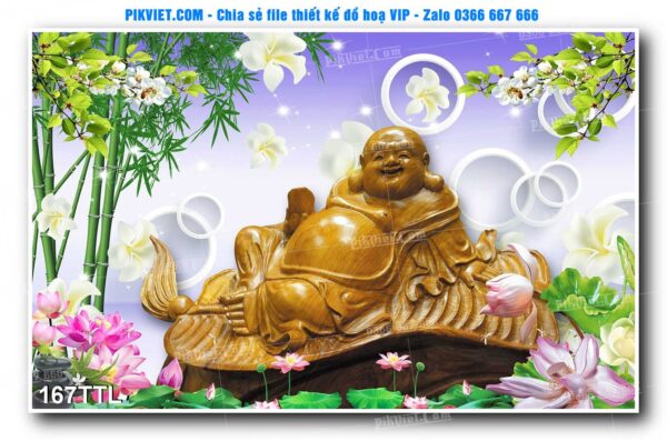 File PSD vector tranh tài lộc mẫu số 167TTL