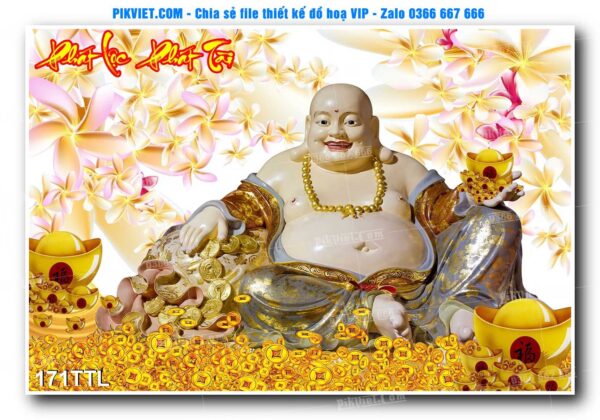 File PSD vector tranh tài lộc mẫu số 171TTL