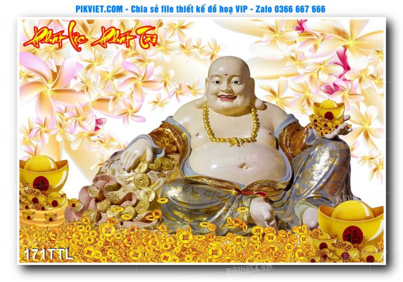 File PSD vector tranh tài lộc mẫu số 171TTL
