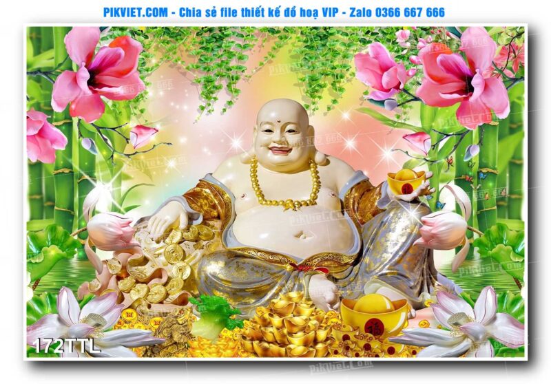 File PSD vector tranh tài lộc mẫu số 172TTL