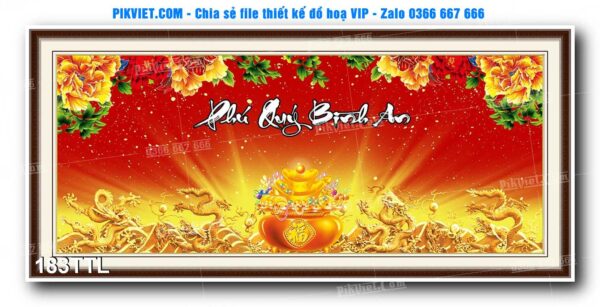 File PSD vector tranh tài lộc mẫu số 183TTL