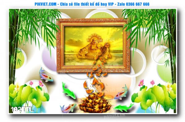 File PSD vector tranh tài lộc mẫu số 192TTL