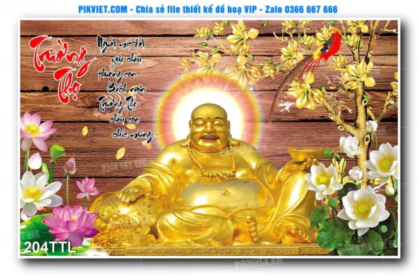 File PSD vector tranh tài lộc mẫu số 204TTL