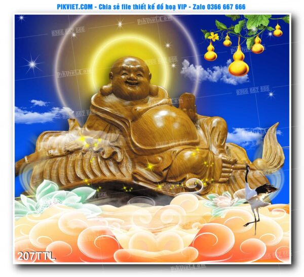 File PSD vector tranh tài lộc mẫu số 207TTL