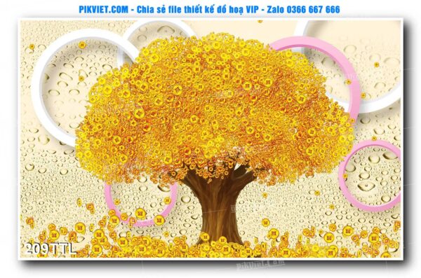 File PSD vector tranh tài lộc mẫu số 209TTL