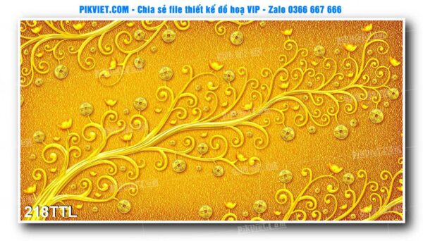 File PSD vector tranh tài lộc mẫu số 218TTL
