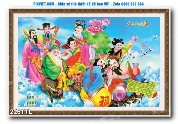 File PSD vector tranh tài lộc mẫu số 226TTL