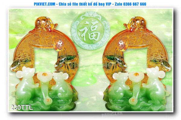 File PSD vector tranh tài lộc mẫu số 230TTL