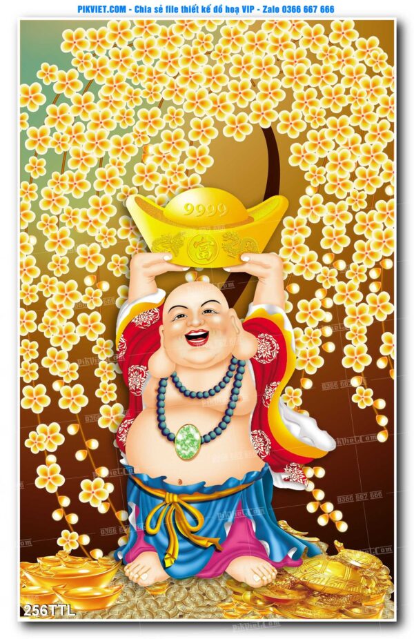 File PSD vector tranh tài lộc mẫu số 256TTL