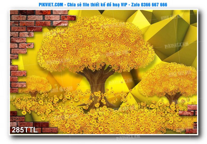 File PSD vector tranh tài lộc mẫu số 285TTL