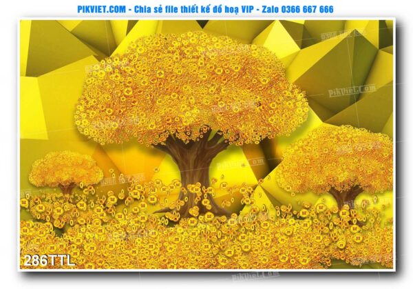 File PSD vector tranh tài lộc mẫu số 286TTL