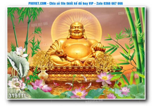 File PSD vector tranh tài lộc mẫu số 319TTL