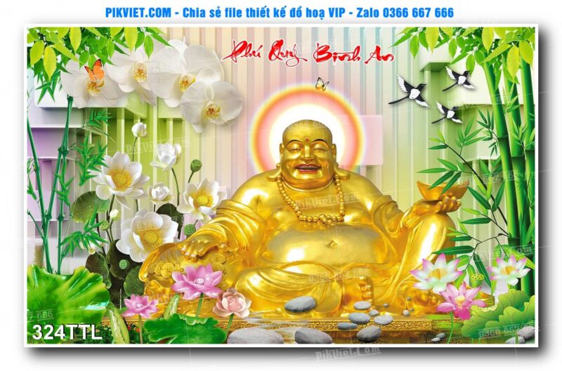 File PSD vector tranh tài lộc mẫu số 324TTL