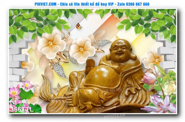File PSD vector tranh tài lộc mẫu số 366TTL