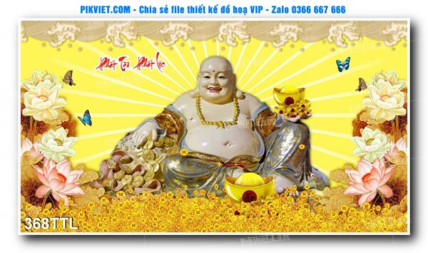 File PSD vector tranh tài lộc mẫu số 368TTL