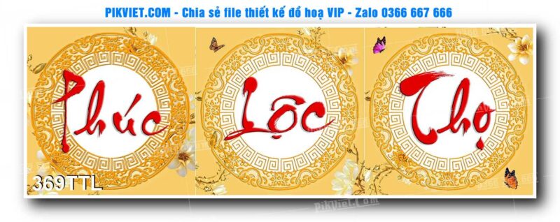 File PSD vector tranh tài lộc mẫu số 369TTL