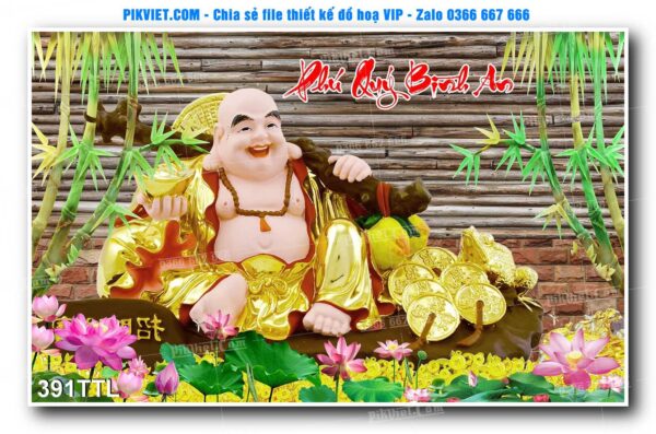 File PSD vector tranh tài lộc mẫu số 391TTL