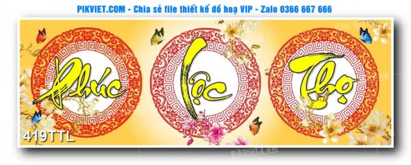 File PSD vector tranh tài lộc mẫu số 419TTL