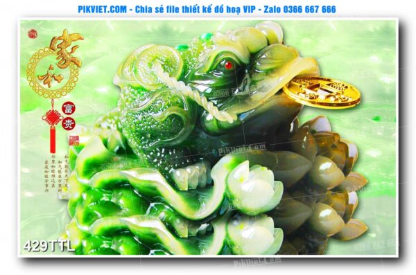 File PSD vector tranh tài lộc mẫu số 429TTL