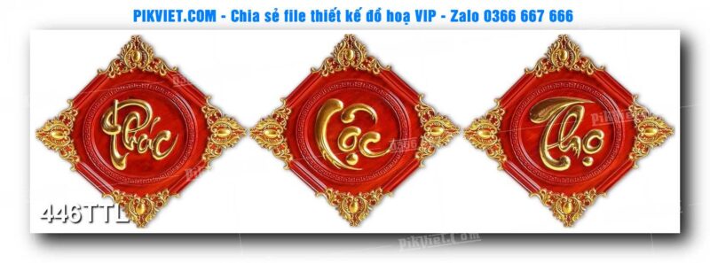 File PSD vector tranh tài lộc mẫu số 446TTL
