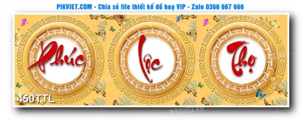 File PSD vector tranh tài lộc mẫu số 450TTL