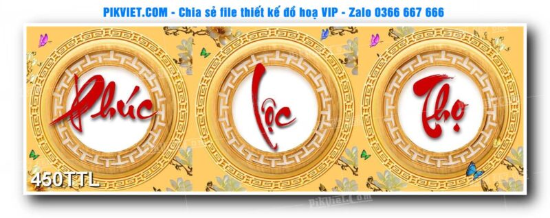 File PSD vector tranh tài lộc mẫu số 450TTL