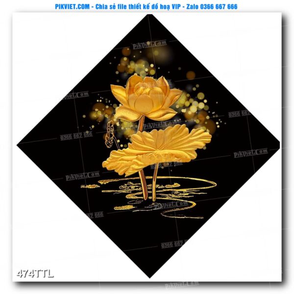 File PSD vector tranh tài lộc mẫu số 474TTL