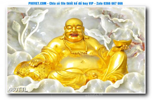 File PSD vector tranh tài lộc mẫu số 480TTL