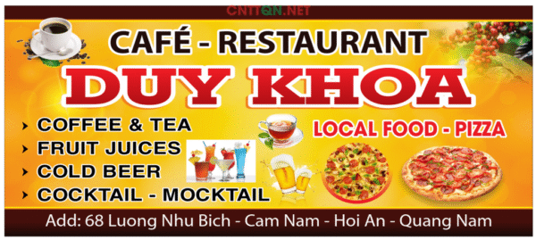 Market Bảng hiệu Cà phê Restaurant Duy Khoa