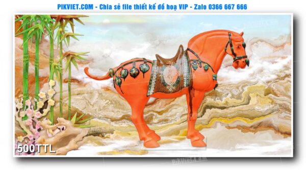 File PSD vector tranh tài lộc mẫu số 500TTL