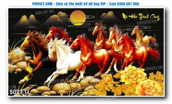 File PSD vector tranh tài lộc mẫu số 502TTL