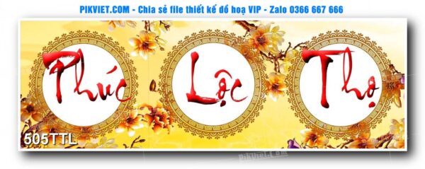 File PSD vector tranh tài lộc mẫu số 505TTL