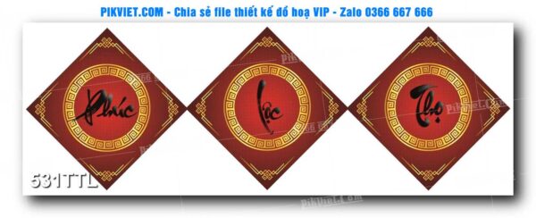 File PSD vector tranh tài lộc mẫu số 531TTL