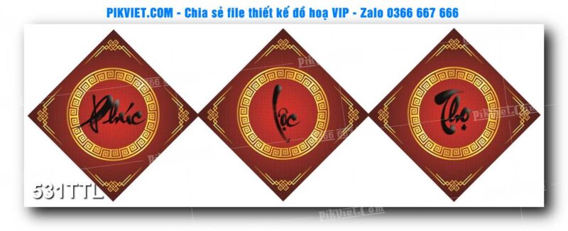 File PSD vector tranh tài lộc mẫu số 531TTL