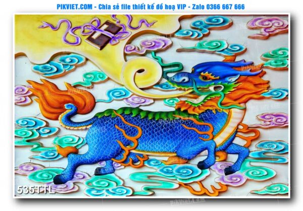 File PSD vector tranh tài lộc mẫu số 535TTL