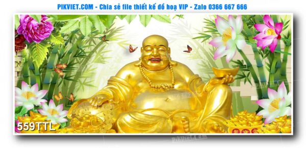 File PSD vector tranh tài lộc mẫu số 559TTL